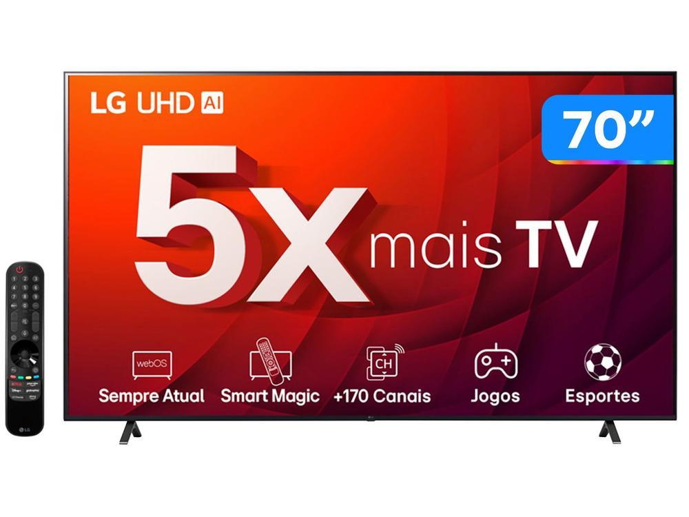 Smart TV 70” 4K UHD LED LG 70UR8750 Wi-Fi Bluetooth Alexa 3 HDMI IA - 1