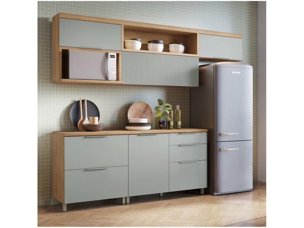 Armário de Cozinha Completa Nesher Duquesa 100% MDF com Balcão 5 Portas 4 Gavetas - 1