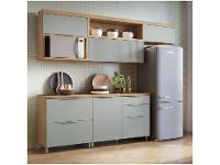 Armário de Cozinha Completa Nesher Duquesa 100% MDF com Balcão 5 Portas 4 Gavetas - 1