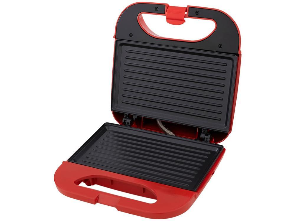 Sanduicheira Grill Amvox Vermelho 750W Lar - 5