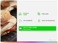 Sanduicheira Grill Amvox Vermelho 750W Lar - 2