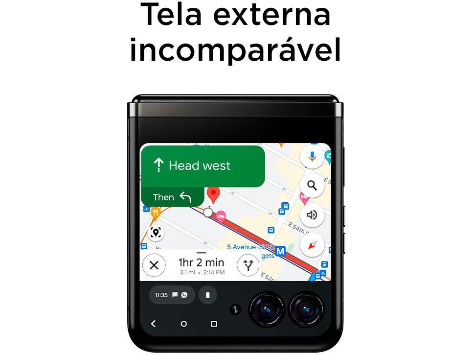 Smartphone Motorola Razr 40 Ultra 256GB Preto 5G Snapdragon Octa-Core 4GB RAM 6,9" Câm. Dupla + Selfie 32MP - 7