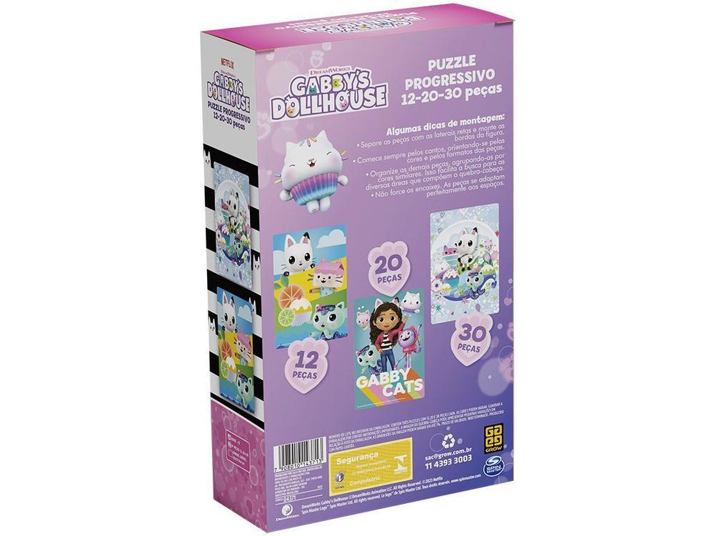 Kit Quebra-cabeça Progressivo Gabbys Dollhouse - 10