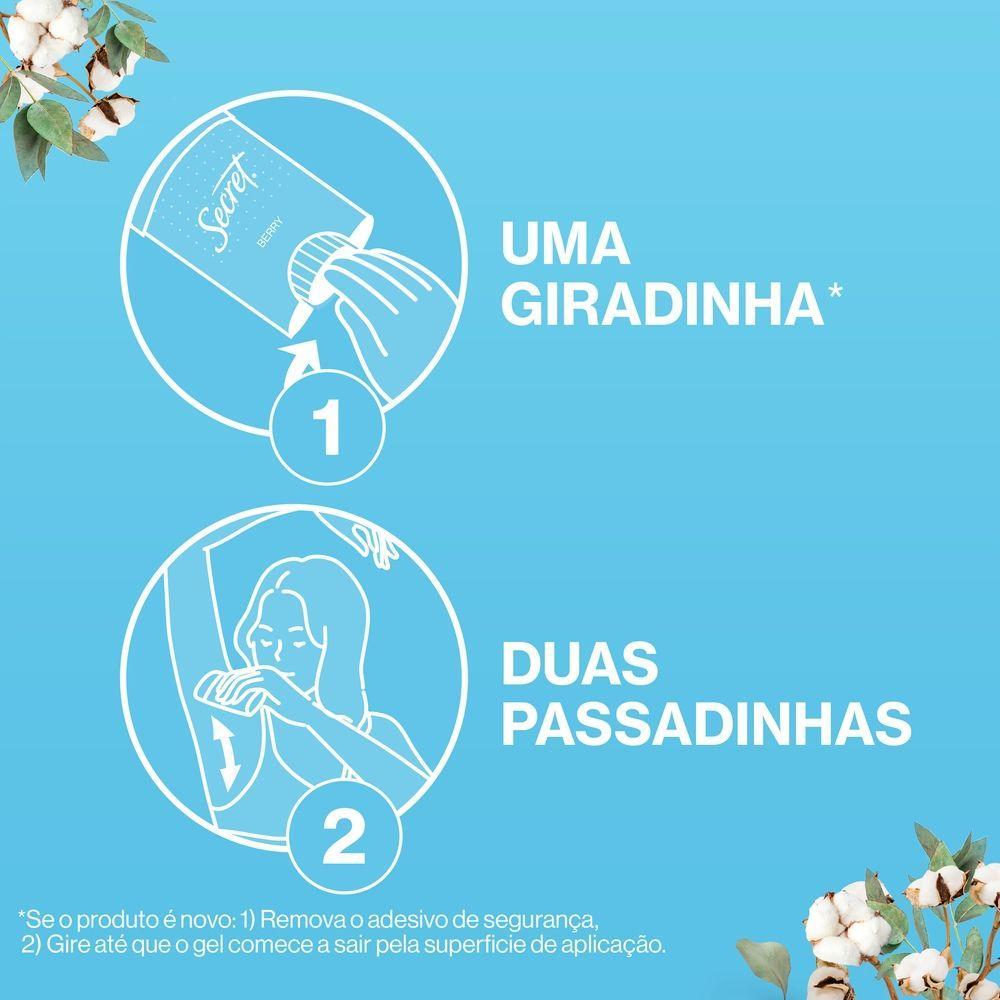 Desodorante Antitranspirante Secret Gel Algodão 45g - 7