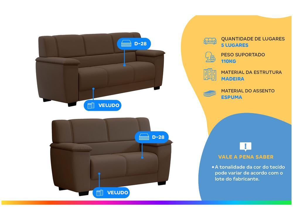 Conjunto de Sofás 2 e 3 Lugares Milão Besthouse - 2