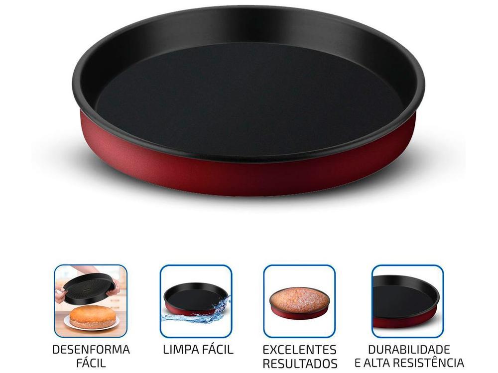 Forma de Bolo de Alumínio Redonda Antiaderente 30cm Rochedo Perfeito - 18