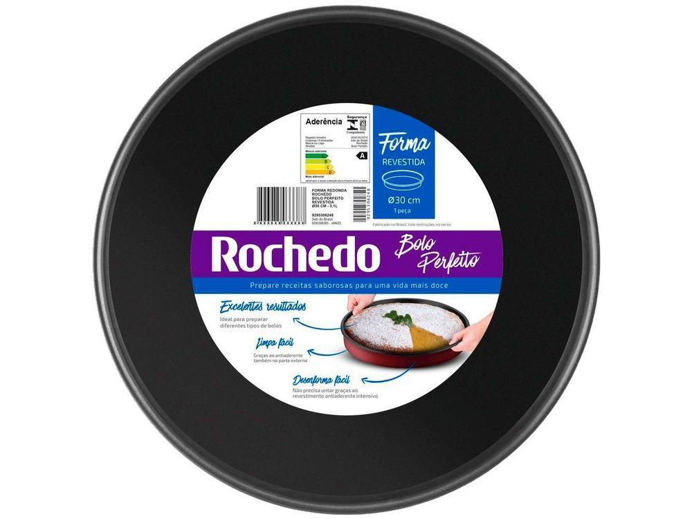 Forma de Bolo de Alumínio Redonda Antiaderente 30cm Rochedo Perfeito - 8