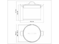 Caldeirão Inox Tramontina Fundo triplo 15,7 L 28cm Professional 62648280 - 7