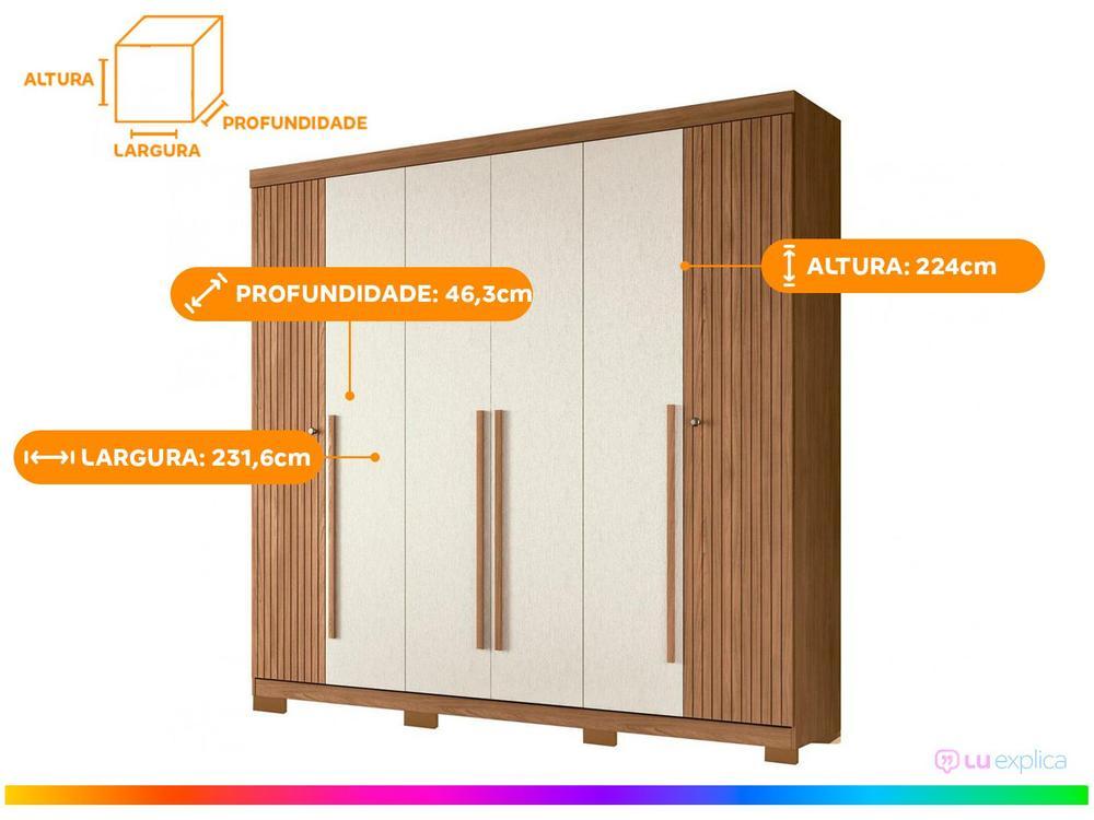 Guarda-roupa Casal 6 Portas 4 Gavetas - 3