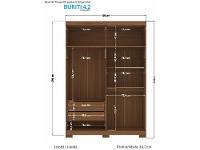 Guarda-roupa Solteiro 4 Portas 2 Gavetas - 7