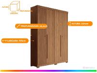 Guarda-roupa Solteiro 4 Portas 2 Gavetas - 3