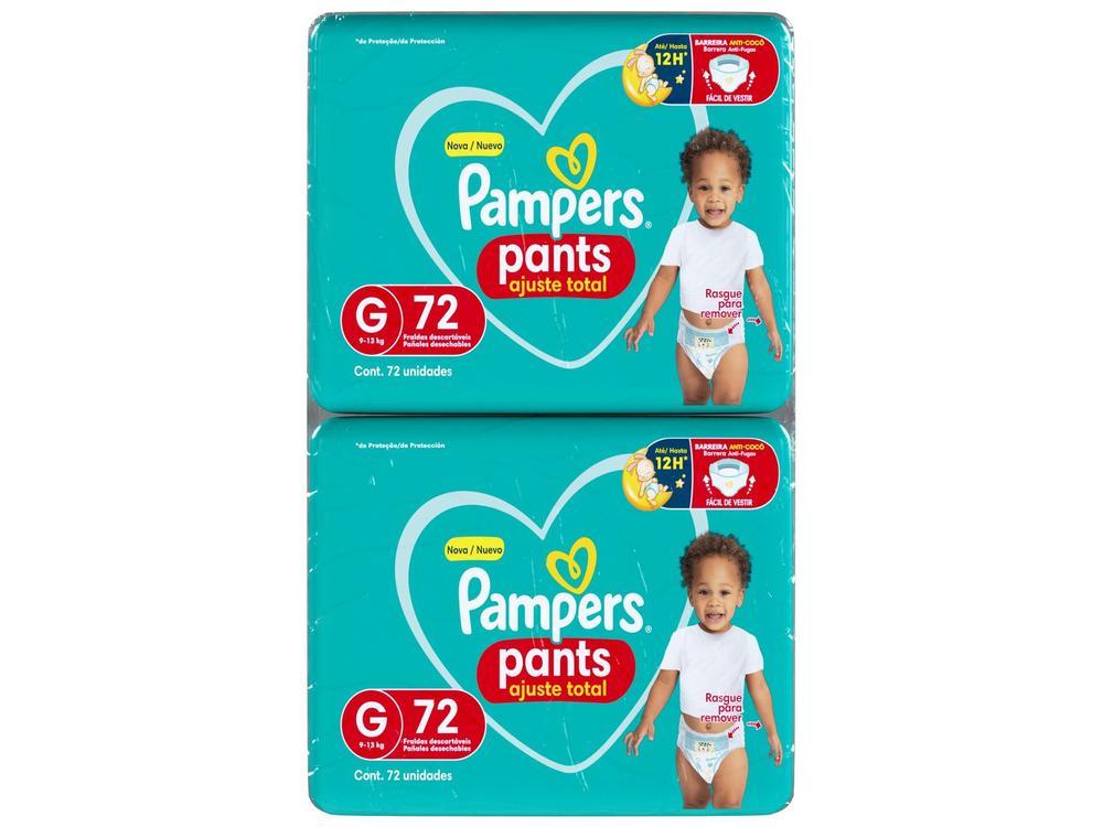 Fralda Calça Pampers Ajuste Total Tam. G 9 a 13Kg 2 Pacotes com 72 Unidades Cada - 11