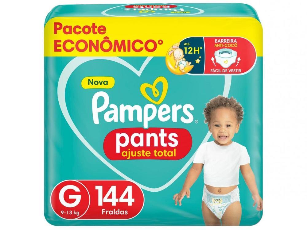 Fralda Calça Pampers Ajuste Total Tam. G 9 a 13Kg 2 Pacotes com 72 Unidades Cada - 9