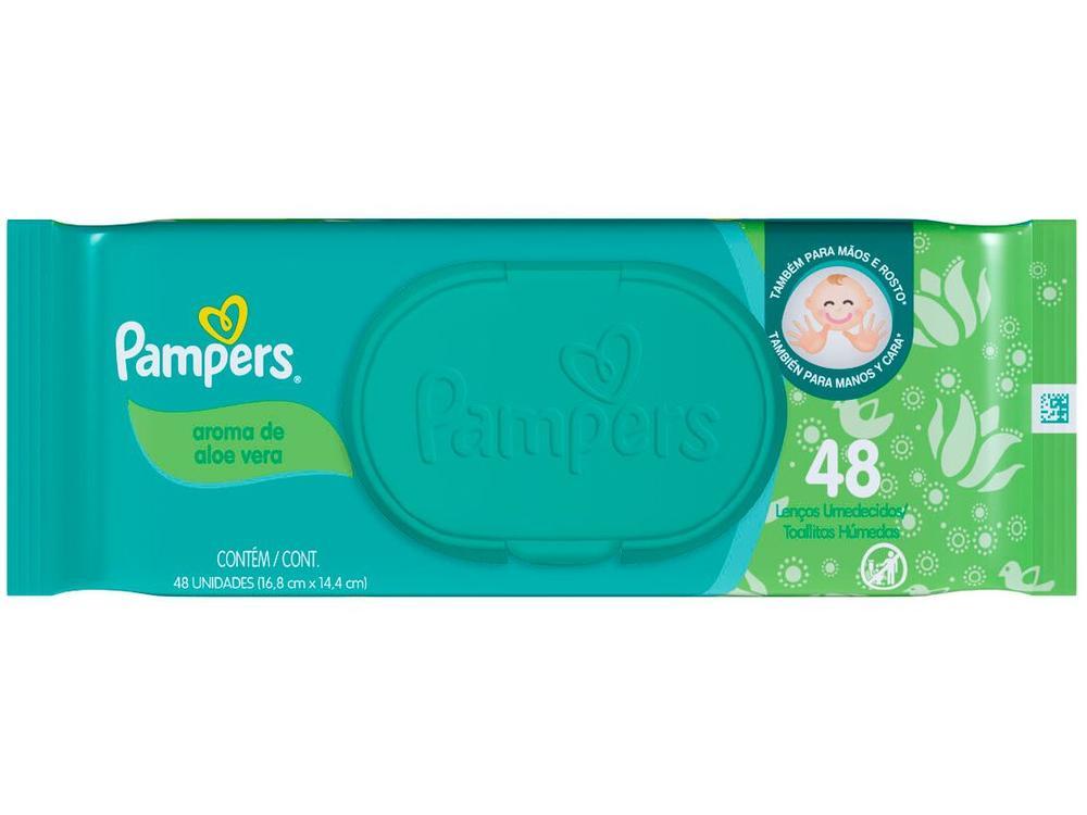 Lenço Umedecido Pampers Aloe Vera 12 Pacotes com 48 Unidades Cada - 2