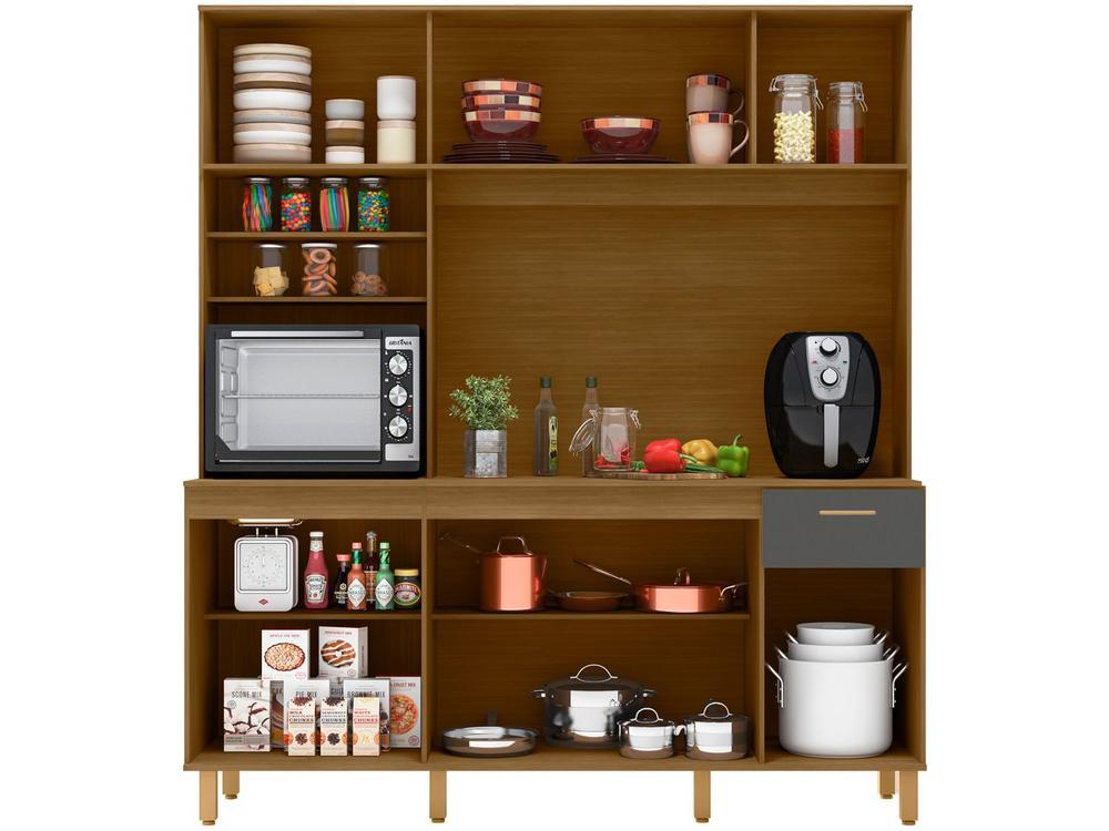 Armário de Cozinha Compacta Poliman Móveis Núria 9 Portas 1 Gaveta - 3