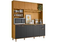 Armário de Cozinha Compacta Poliman Móveis Núria 9 Portas 1 Gaveta - 2