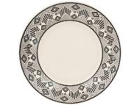 Aparelho de Jantar e Chá 20 Peças Biona de Cerâmica Redondo Bege e Preto Donna - 2