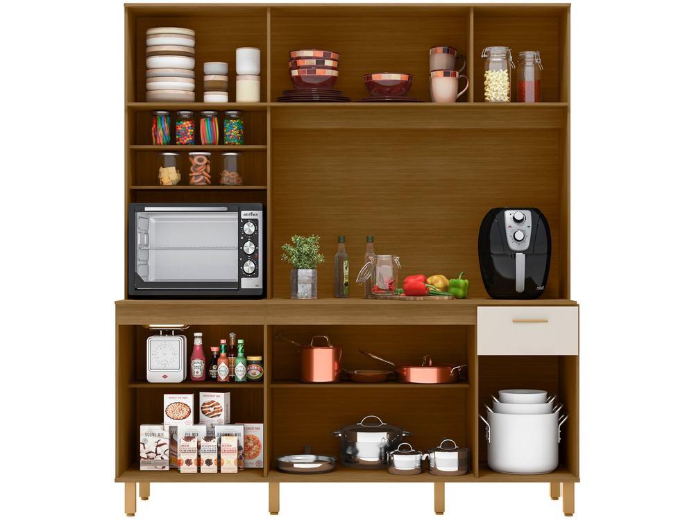 Armário de Cozinha Compacta Poliman Móveis Núria 9 Portas 1 Gaveta - 4