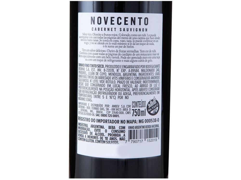 Vinho Tinto Seco Novecento Argentina 750ml - 15