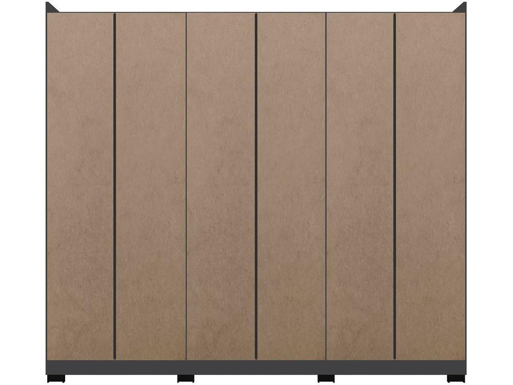 Guarda-roupa Casal com Espelho 6 Portas 4 Gavetas Araplac Braga - 11