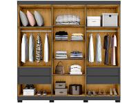 Guarda-roupa Casal com Espelho 6 Portas 4 Gavetas Araplac Braga - 5