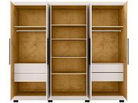 Guarda-roupa Casal com Espelho 6 Portas 4 Gavetas Araplac Braga - 6