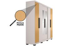 Guarda-roupa Casal com Espelho 6 Portas 4 Gavetas Araplac Braga - 7