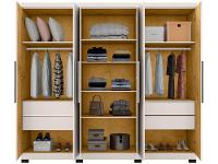 Guarda-roupa Casal com Espelho 6 Portas 4 Gavetas Araplac Braga - 8