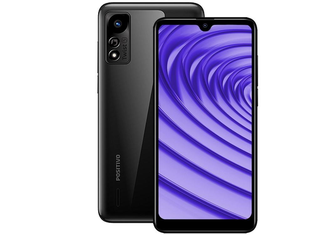 Smartphone Positivo Twist 5 64GB Preto 3G Unisoc 1GB RAM 6,26" Câm. 8MP + Selfie 8MP Dual Chip - 5