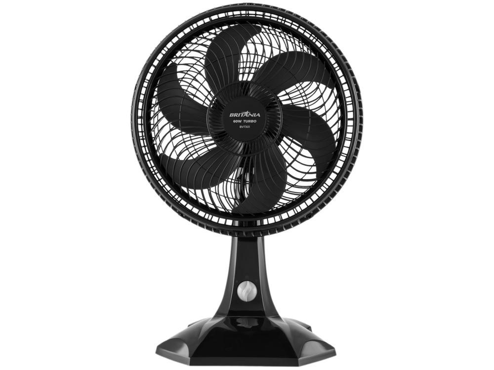 Ventilador de Mesa Britânia BVT301 30cm 6 Pás 3 Velocidades Preto - 1