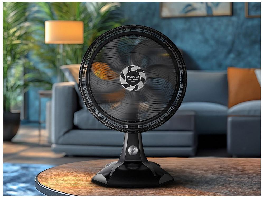 Ventilador de Mesa Britânia BVT301 30cm 6 Pás 3 Velocidades Preto - 3