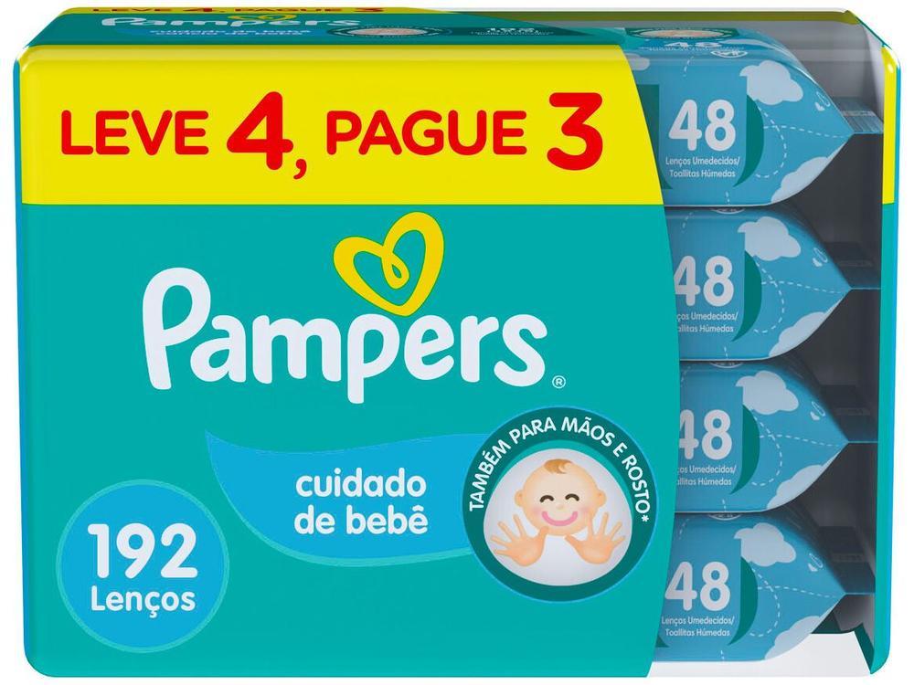 Lenço Umedecido Pampers Cuidado de Bebê 4 Pacotes com 48 Unidades Cada - 1