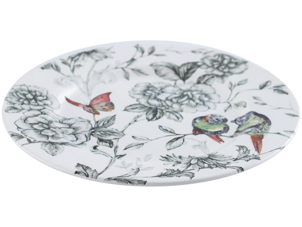 Aparelho de Jantar e Chá 20 Peças Alleanza  Cerâmica Branco e Preto Redondo Volare - 4