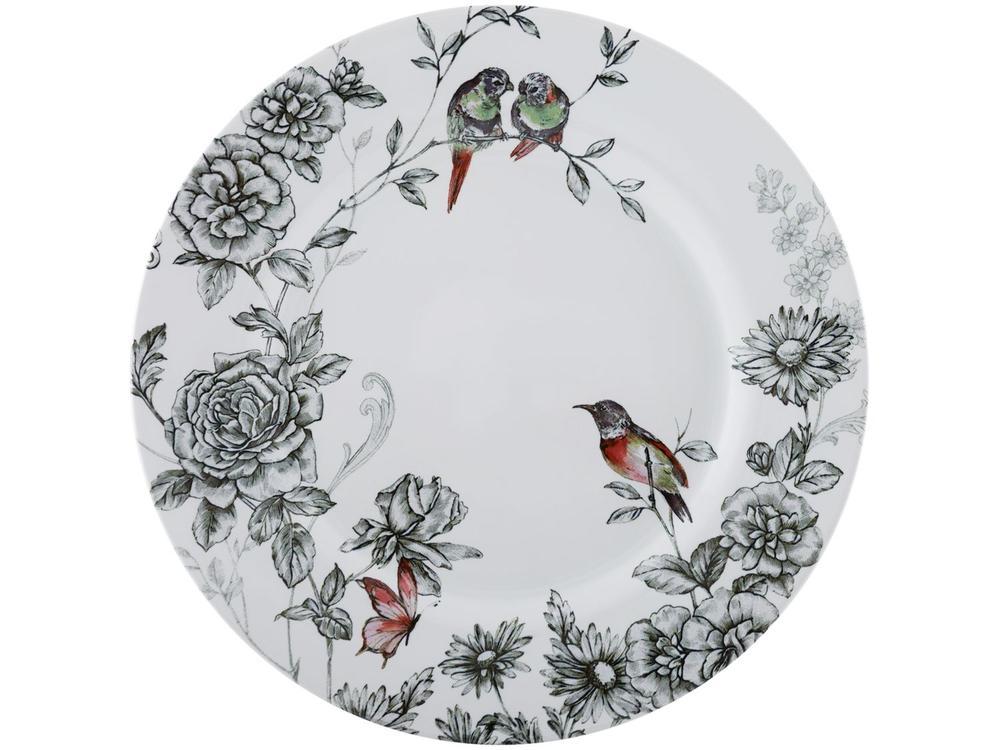 Aparelho de Jantar e Chá 20 Peças Alleanza  Cerâmica Branco e Preto Redondo Volare - 5