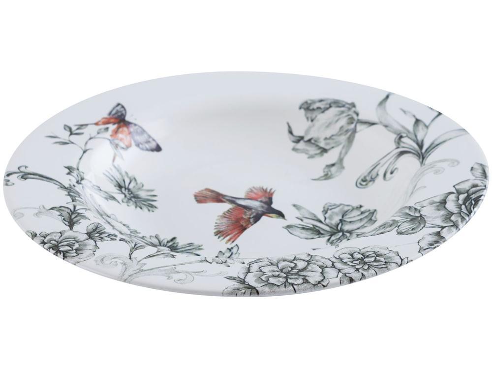 Aparelho de Jantar e Chá 20 Peças Alleanza  Cerâmica Branco e Preto Redondo Volare - 8