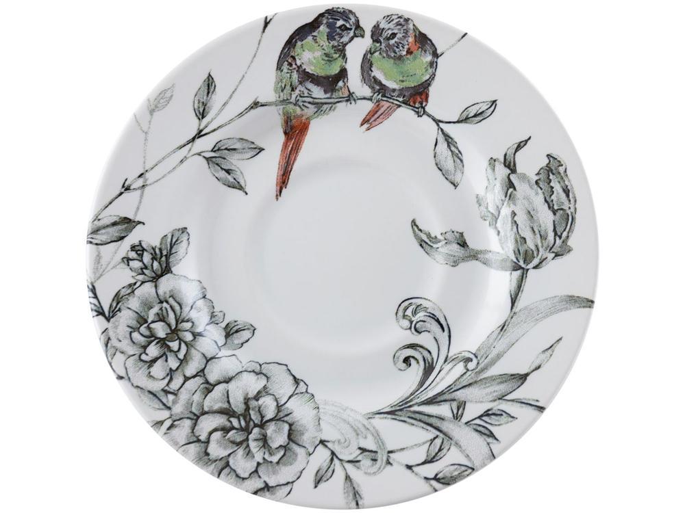 Aparelho de Jantar e Chá 20 Peças Alleanza  Cerâmica Branco e Preto Redondo Volare - 9