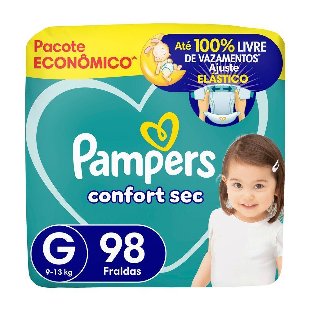 Fralda Pampers ConfortSec Tam. G 9 a 13Kg 98 Unidades - 1
