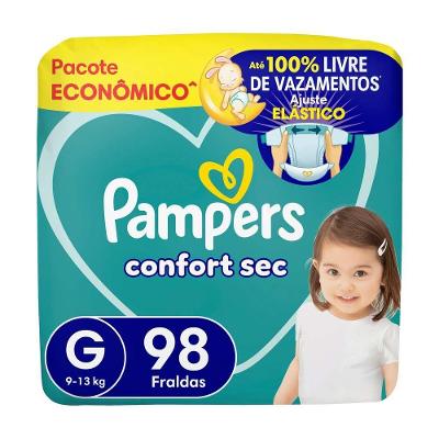 Fralda Pampers ConfortSec Tam. G 9 a 13Kg 98 Unidades