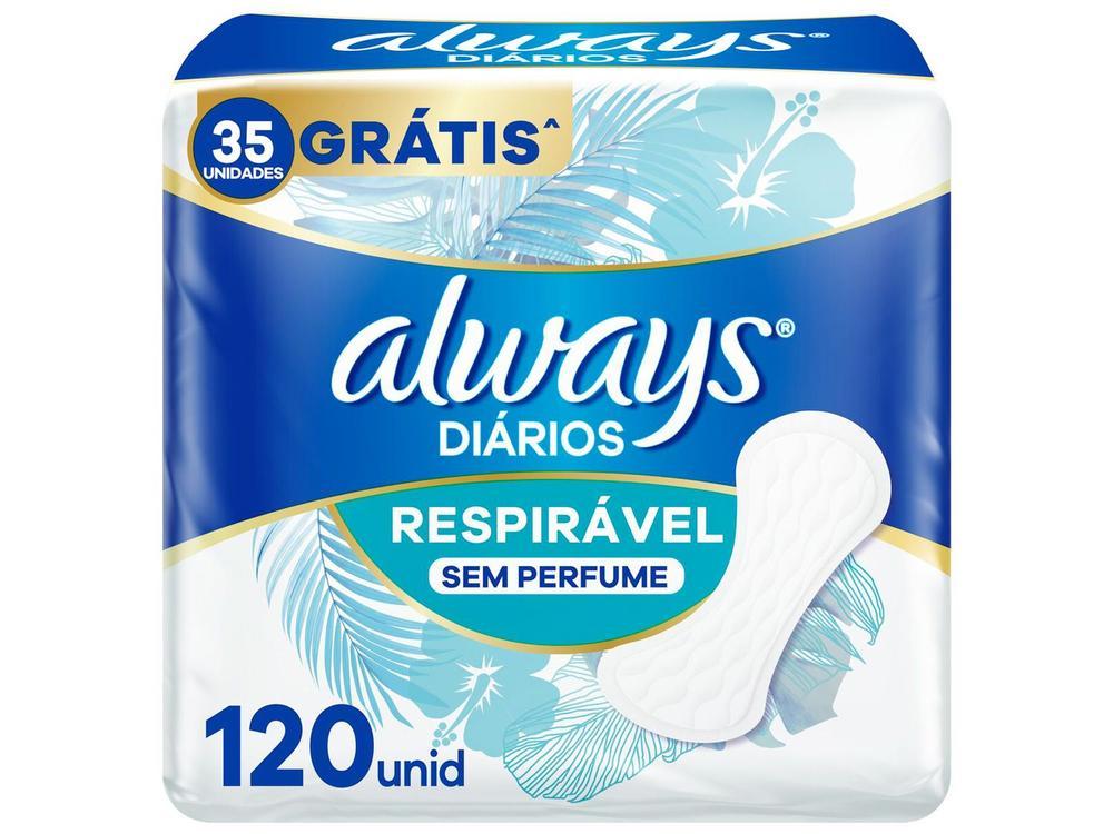Protetor Diário Always Sem Perfume Respirável - 1