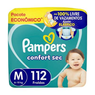 Fralda Pampers ConfortSec Tam. M 6 a 10Kg 112 Unidades
