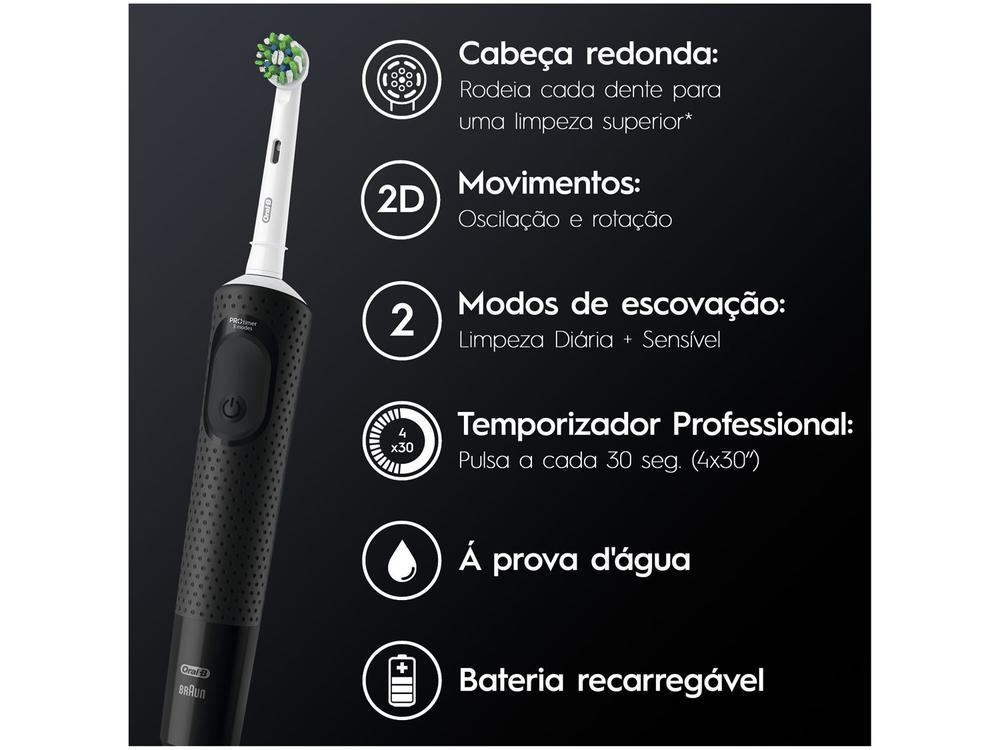 Escova de Dente Elétrica Recarregável Black Oral-B - 15
