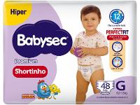 Fralda Shortinho BabySec Premium Galinha Pintadinha G 8,5 a 12kg 48 Unidades - 1