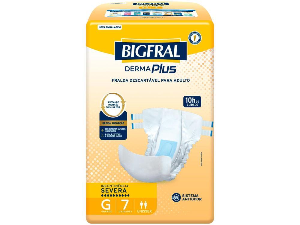 Fralda Geriátrica Bigfral Derma Plus G 7 Unidades - 1