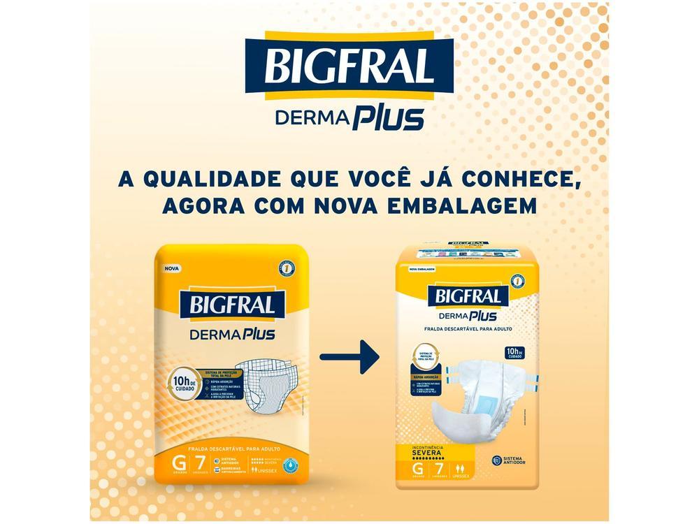 Fralda Geriátrica Bigfral Derma Plus G 7 Unidades - 4