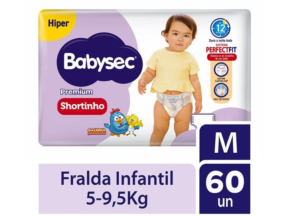 Fralda Shortinho BabySec Premium Galinha Pintadinha Tam. M 5 a 9,5kg 60 Unidades - 2