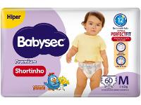 Fralda Shortinho BabySec Premium Galinha Pintadinha Tam. M 5 a 9,5kg 60 Unidades - 1