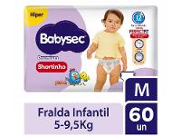 Fralda Shortinho BabySec Premium Galinha Pintadinha Tam. M 5 a 9,5kg 60 Unidades - 2