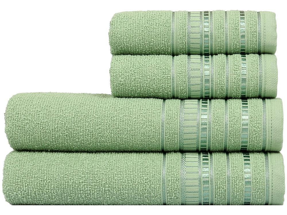 Jogo de Toalhas de Banho Atlântica Delicata Garden Verde Menta 4 Peças - 9