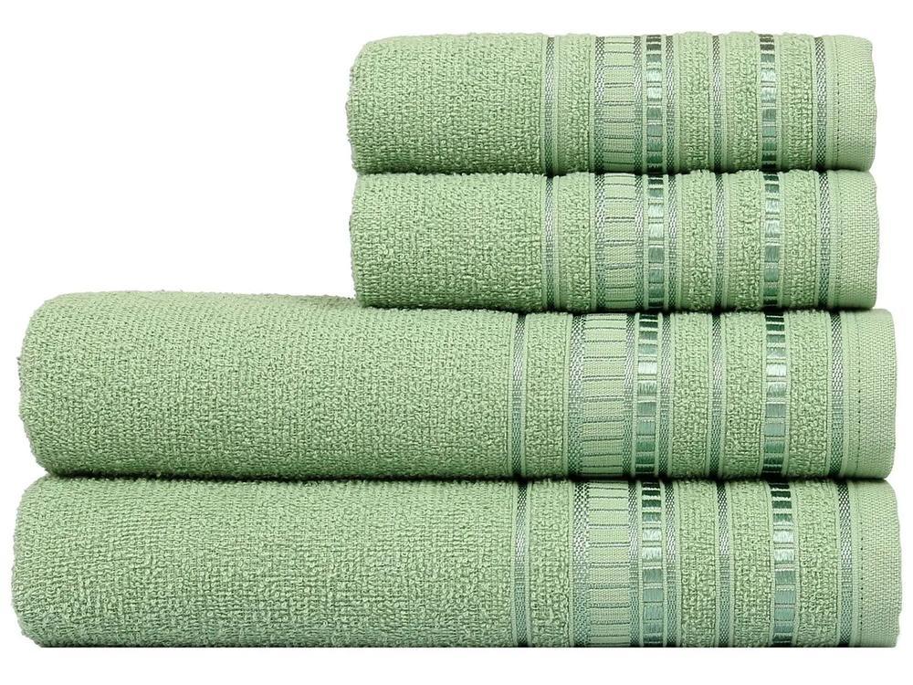 Jogo de Toalhas de Banho Atlântica Delicata Garden Verde Menta 4 Peças - 1