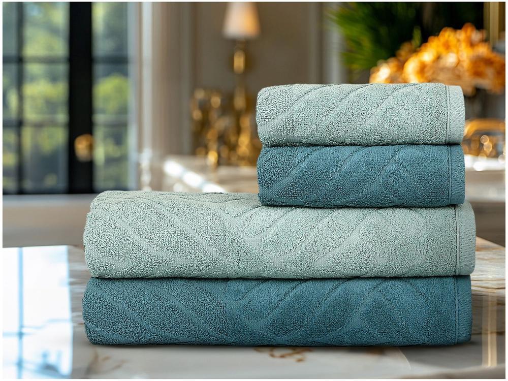 Jogo de Toalhas de Banho Atlântica 100% Algodão Sofisticata Florença 4 Peças - 3